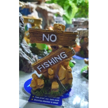 No Fishing kyltti  8cm  (keltainen)