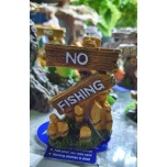 No Fishing kyltti  8cm  (keltainen)
